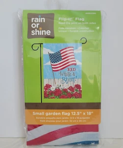 Red White & Bloom! small garden flag 12.5 inch x 18 inch Flip-it! Flag, New - Picture 1 of 3