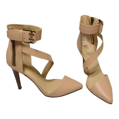 NUEVO Joe’s Ali D’Orsay Bomba Desnudo Tacones de Aguja Correa para el Tobillo Cremallera Talla 9 M Foto 1 de 4