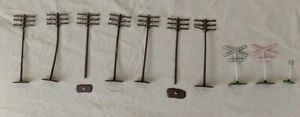 Vintage Train Accessories Telephone Poles and Signs - Picture 1 of 4