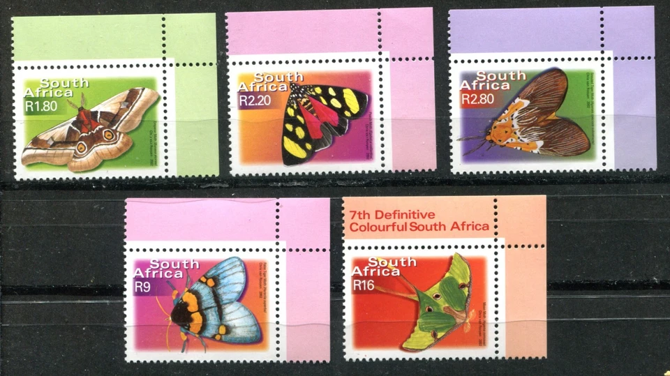 SOUTH AFRICA 2002, BUTTERFLIES / MOTHS, Scott 1284-1288, MNH - Image 1 of 1
