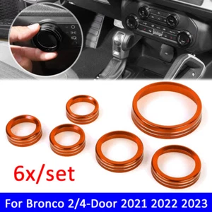 Air Condition Audio Switch Knob Ring Cover Trim for Bronco 2/4-Doors 2021 22 23 - Imagen 1 de 8
