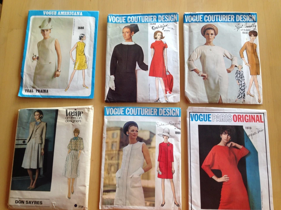 Vintage Vogue Dress Sewing Pattern Cut, Lge Package, Choose Your Style - Image 1 of 1