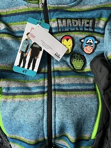 MARVEL COMICS ~ Three (3) Piece Set ~ Jacket ~ Tee ~ Joggers ~ Boys' Size 4T - Picture 1 of 5