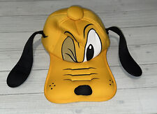 Disney Parks World Pluto Plush Long Snout Character Hat Trucker Cap Snapback