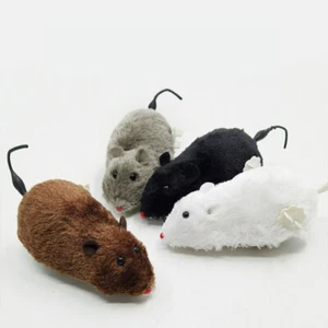 Plush Wind-up Mouse-shaped Toy Realistic Funny Clockwork Cartoon Animal Gifts - Picture 1 of 9