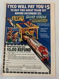 1978 Tyco SILVER STREAK TRAIN SET ad page - Picture 1 of 1