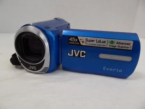 JVC Everio GZ-MG230AU 28X Zoom Hard Disk Camcorder Blue - For Parts or Repair - Picture 1 of 8