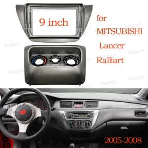 9" Autoradio Stereo Blende Rahmen Blende für Mitsubishi Lancer Ralliart 2005~08 - Bild 1 von 15