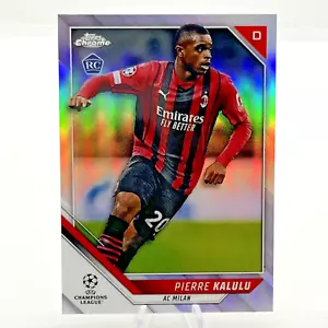 2021-22 Topps Chrome UEFA Rookie Refractor RC #67 Pierre Kalulu AC Milan - Picture 1 of 2