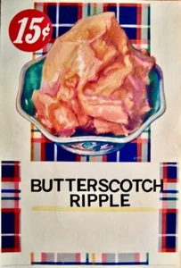 VINTAGE ORIGINAL 1937 LITHOGRAPHIERTES EISDIELE POSTER - Bild 1 von 1