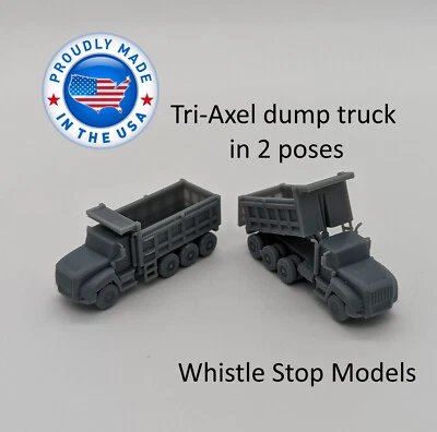 Z Scale Tri-Axel Dump Truck set of 2 Z3010 - Image 1 of 4