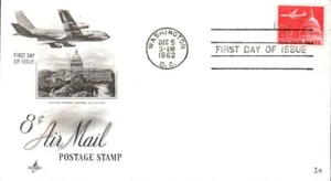 SCOTT#: C64 AIRLINER OVER CAPITOL 8¢ DEC 1962 WASHINGTON DC FIRST DAY COVER BX7 - Picture 1 of 1