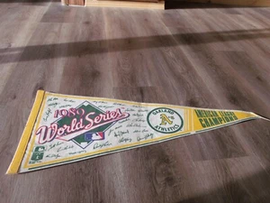 BANDERÍN DE BÉISBOL COLECCIONABLE SERIE MUNDIAL 1989 OAKLAND ATLETISMO - Imagen 1 de 3