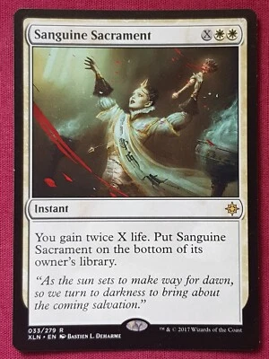 Magic The Gathering IXALAN SANGUINE SACRAMENT white card MTG - Image 1 of 2