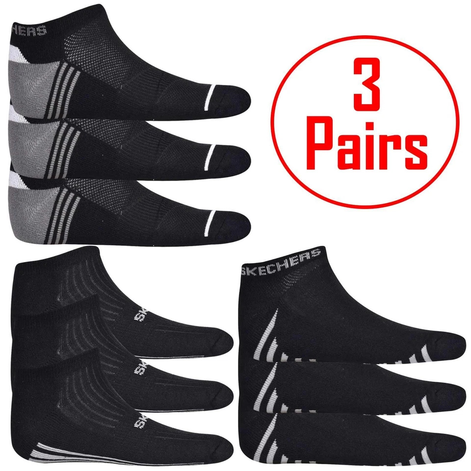 Mens Socks Ankle Trainers Liner Cotton Cushioned Gym Fitness Sports 3 Pairs - Image 1 of 1