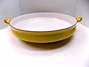 Padella Paella Vintage Dansk IHQ 15" Acciaio Smaltato Kobenstyle Jens Quistgaard MCM Franc - Foto 1 di 12