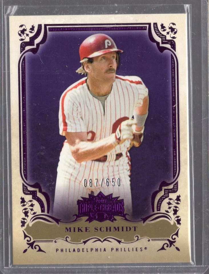 2013 Topps Triple Threads Amethyst #77 Mike Schmidt 087/650 - Image 1 of 1