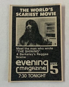 1980 kleine KPIX Abendmagazin TV-Werbung ~ Kubricks THE SHINING - STEPHEN KING - Bild 1 von 1