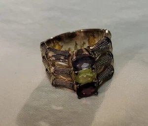 Sterling Silver ring - Triple band look - size 6. - Picture 1 of 1