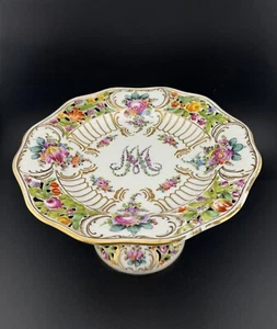 Carl Thieme Dresden Porcelain Marie Antoinette Reticulated Compote Bowl - Picture 1 of 11