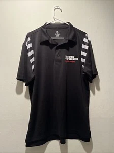 FOOT LOCKER HOUSE OF HOOPS SHOES EMPLOYEE REF POLO SHIRT Mens M Black - Picture 1 of 5
