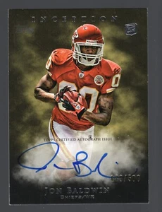 Jon Baldwin 2011 Topps Inception #106 Autograph #/500 Kansas City Chiefs - Picture 1 of 2