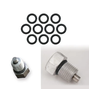 10pcs Black Rubber Oil Drain Plug O-ring Gasket Fit For Harley Twin Cam # 11105 - Picture 1 of 10