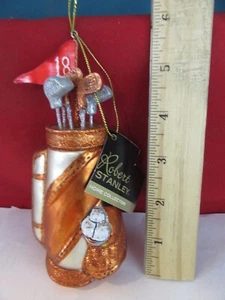 123. Christmas Ornament Decoration Golf Bag Clubs 18th Tee - Robert Stanley - Picture 1 of 4