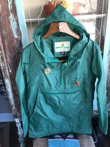 Vintage Emerald Fade EMS Anorak Jacket Adult Hooded XS Pullover Pocket Leather.. - Picture 1 of 16