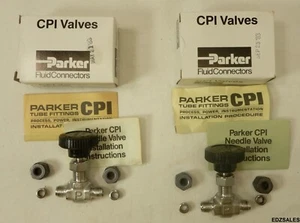 2 Parker Fluid Connectors CPI Valves 4Z-V4LR-SS - Straight Fittings - Picture 1 of 5
