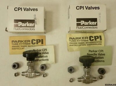 2 Parker Fluid Connectors CPI Valves 4Z-V4LR-SS - Straight Fittings - Image 1 of 4