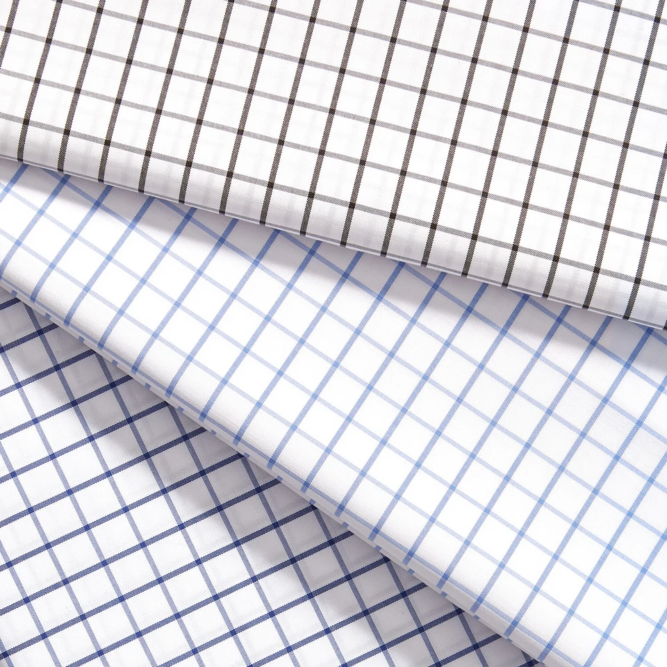 Suave 1/2" Gingham Check Shirting Poplin Fabric - 57/58" By The Yard - Image 1 of 1
