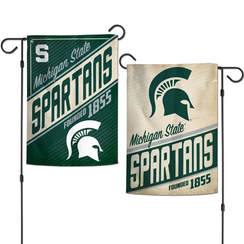 MICHIGAN STATE SPARTANS RETRO SINCE 1855 12"X18" 2 SIDED GARDEN FLAG WINCRAFT 👀 Cover