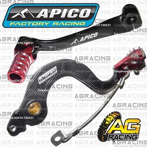 Palanca de pedal de freno trasero y engranaje Apico negro rojo para Honda CRF 150R 2007-2016 MotoX - Imagen 1 de 1