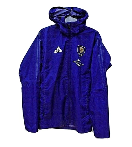 Adidas Orlando City Soccer Club Men's Windbreaker Jacket Size M Purple Cover