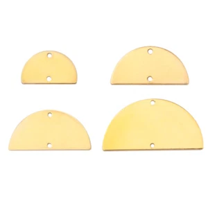 20pcs Raw Brass Semicircle-shape Half Round charms D shape Connectors Pendants - Picture 1 of 11