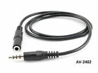 2ft CablesOnline 3.5mm 1/8" Stereo TRRS 4-Pole Male to Female Cable, AV-2402