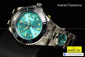 Invicta Grand Diver Mens 47mm Automatic DUAL TIME TURQUOISE Dial Quartz SS Watch - Picture 1 of 12