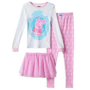 Peppa Pig 3-pc Tutu Pajama Set Size 4 - 6 - 8 NWT $42 Retail - Picture 1 of 2