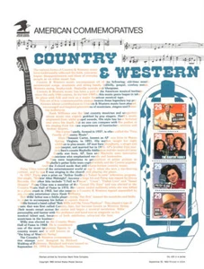 #425 29c Country & Western #2775-2778 USPS Commemorative Stamp Panel - Bild 1 von 1