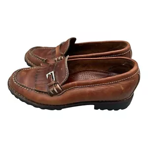 Mocasín informal Cole Haan para mujer marrón memoria flexible cómodo 5 1/2 B F6329 oficina - Imagen 1 de 11