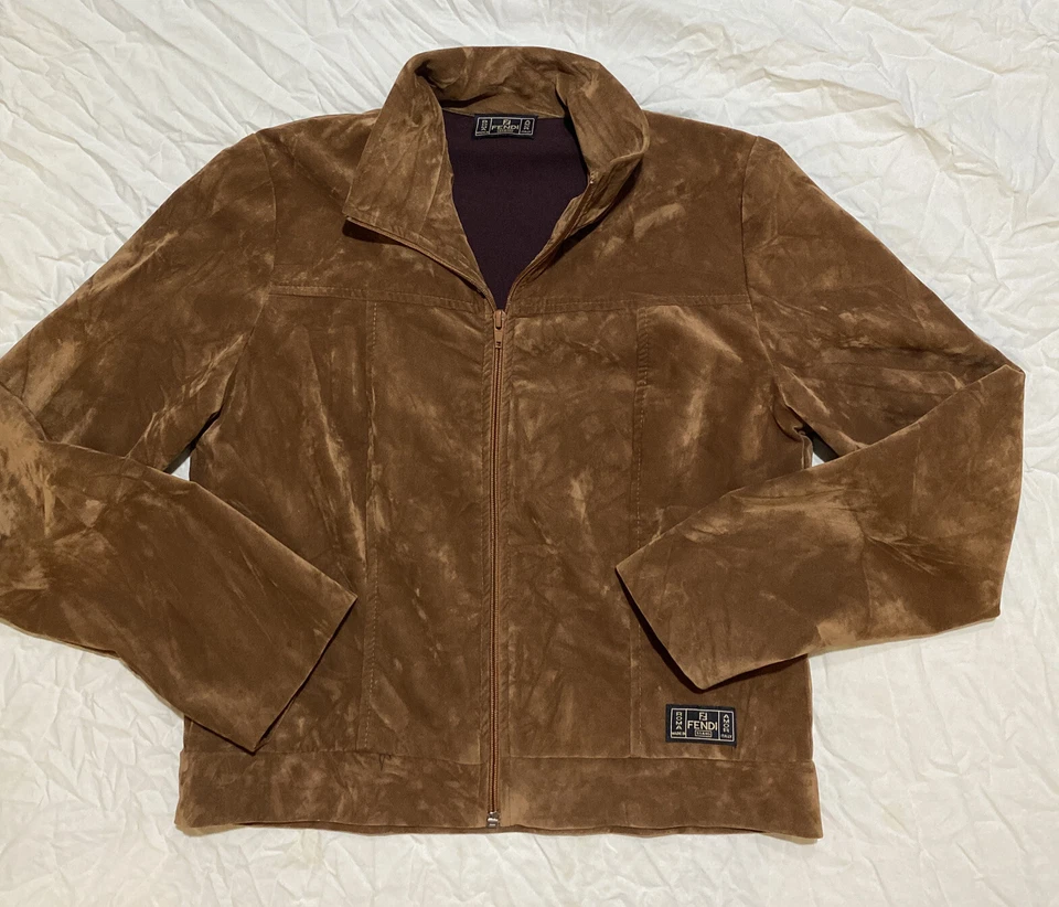 FENDI ROMA AMOR WOMENS Light Suede Microsuede Jacket - Image 1 of 4