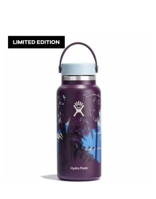 Limited Edition Hydro Flask 32oz Wide Mouth Kailah Ogawa Eggplant Color - Image 1 of 2