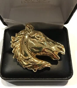 14k 14kt Yellow Gold Hallow Horse pendant - Picture 1 of 19