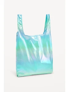 OLD NAVY Outtek™ Iridescent Blue Reusable Shopper Tote, NEW WITH TAG - Picture 1 of 2