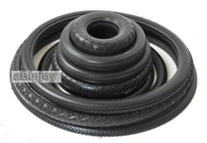 8.5-26x1 3/8-2.25 Bike Solid Tires Electric Bicycle Tubeless Tyre Black - Picture 1 of 35