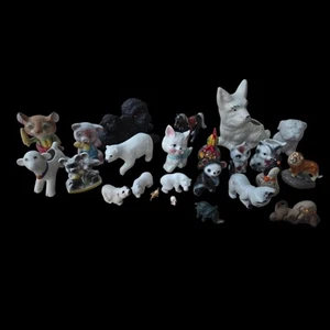 Lot of Ceramic Metal Resin Figurines Planters Shakers Cats Dogs Polor Bears More - Picture 1 of 8