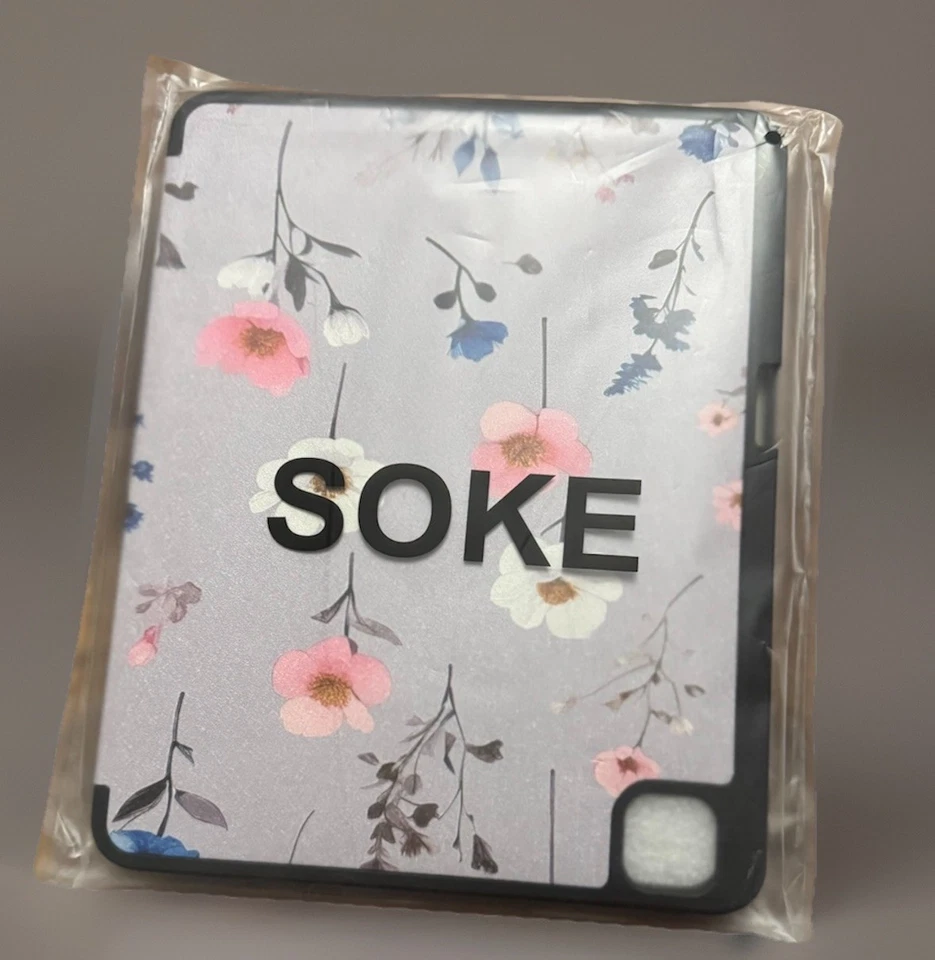 Brand new Soke Case for iPad Pro 13 with pencil holder, Tri-Fold, Flowers - Image 1 of 4