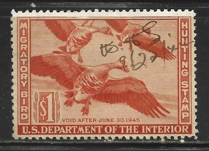 1944 $1.00 MIGRATORY BIRD HUNTING STAMP - Image 1 of 2