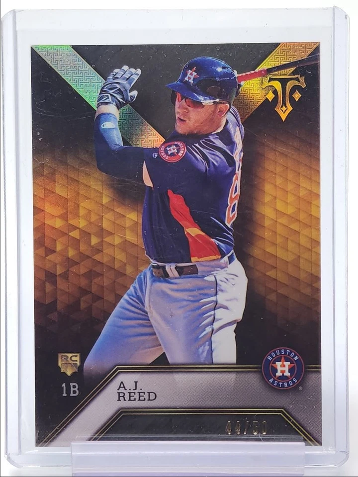 A.J. REED 2016 TOPPS TRIPLE THREADS ROOKIE ONYX ASTROS RC /50 Q0333 - Image 1 of 2